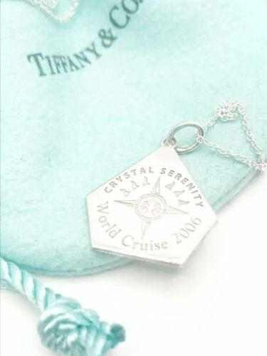 Tiffany & Co. SS Crystal Serenity World Cruise 2006 Necklace 18